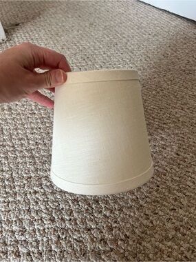Small Ivory Linen Clip-On Empire Lampshade | 6” x 5”